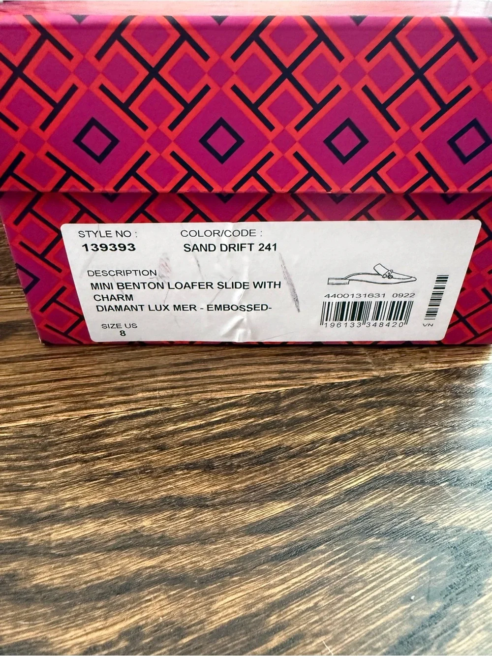 Tory Burch Snake-Print Chain Mule in Gold and Black with Box